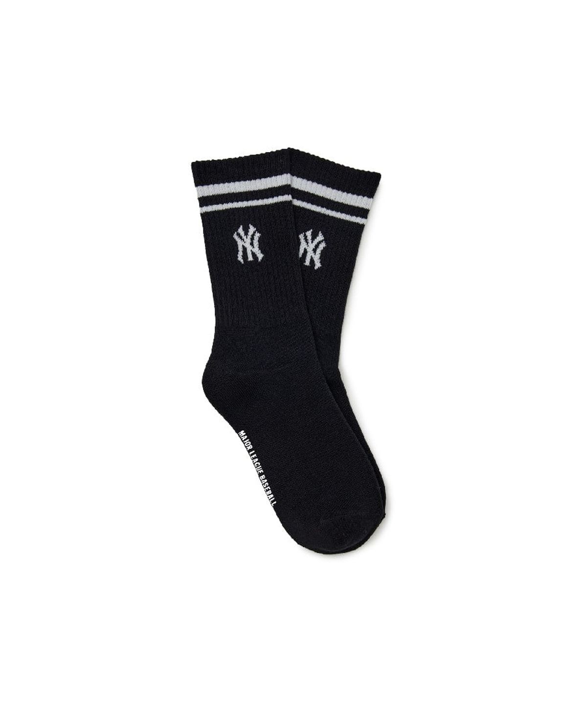 엠엘비 키즈(MLB KIDS) 베이직 스트라이프 크루 양말 NY (Black)