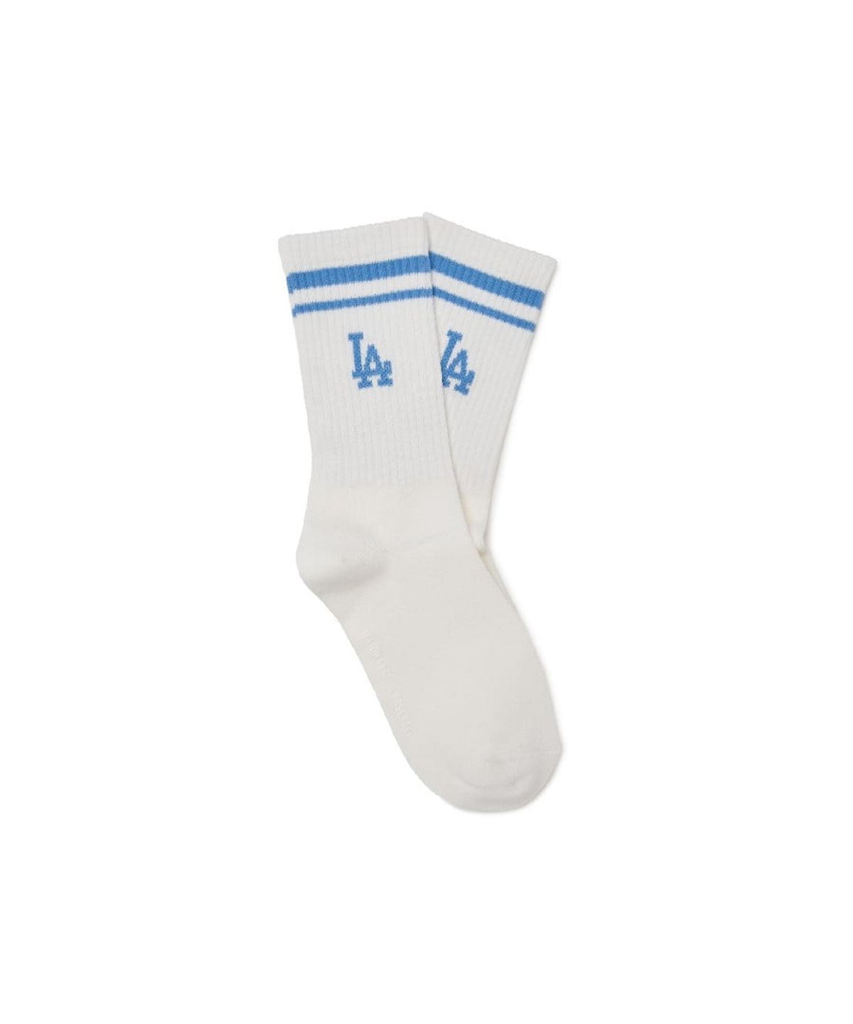 엠엘비 키즈(MLB KIDS) 베이직 스트라이프 크루 양말 LA (L.Blue)