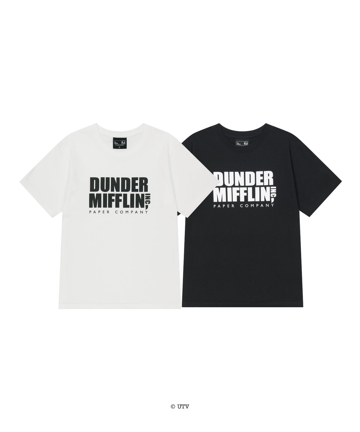 얼렁뚱땅 상점(ULDD STORE) [The Office] Dunder Mifflin Logo Tee White/Black