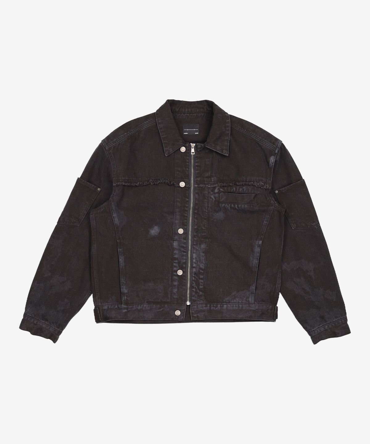 메종미네드(MAISON MINED) BALIN ZIPPER DENIM JACKET BLACK M