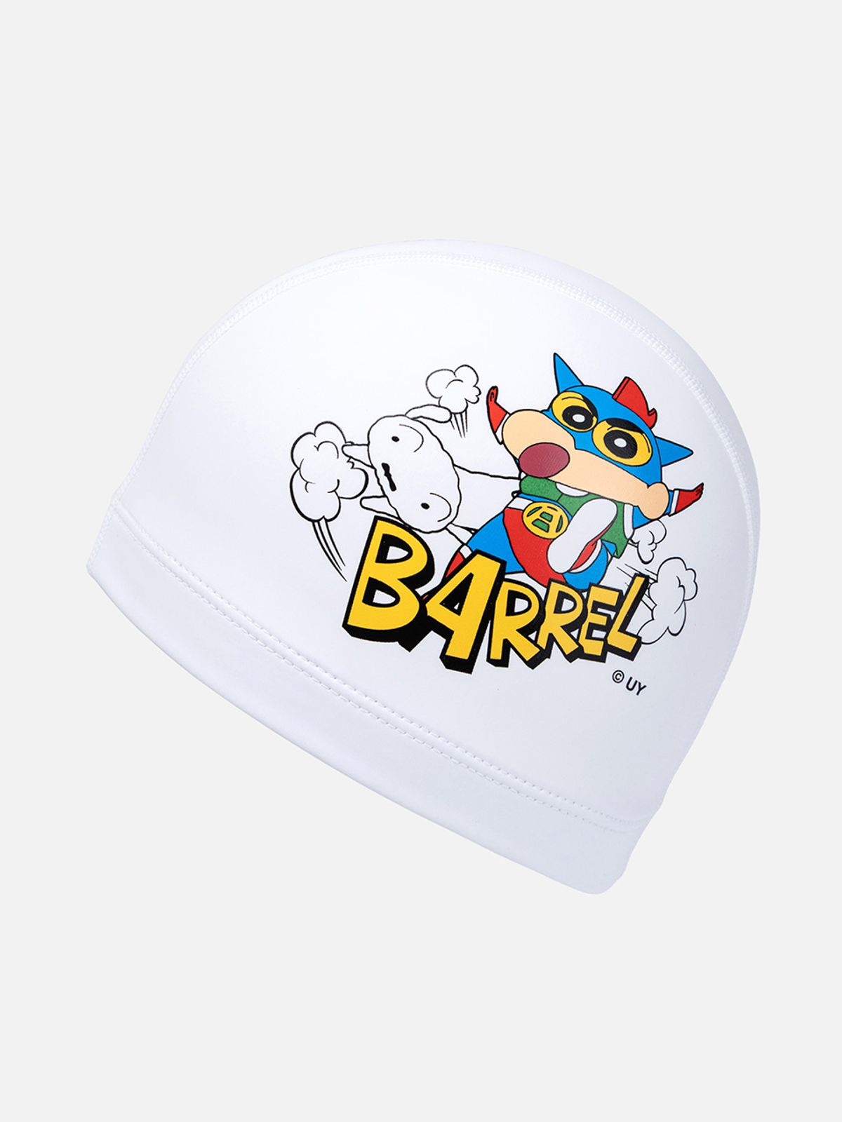 배럴(BARREL) 짱구 키즈 액션가면 실리텍스 스윔 캡 화이트 (B6SKASC083WHT)