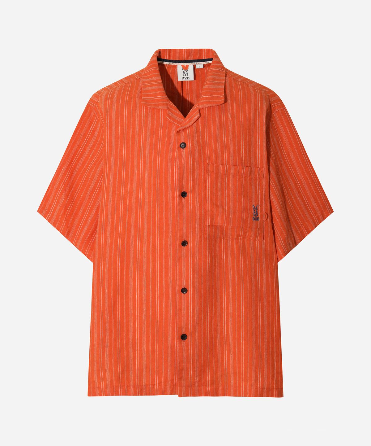 디오디(DOD) 마사 스트라이프 반팔 셔츠(ORANGE)