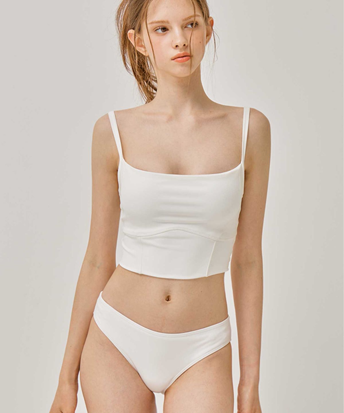비키니밴더(VIKINI VENDER) Simple Line 스윔 브리프 - White