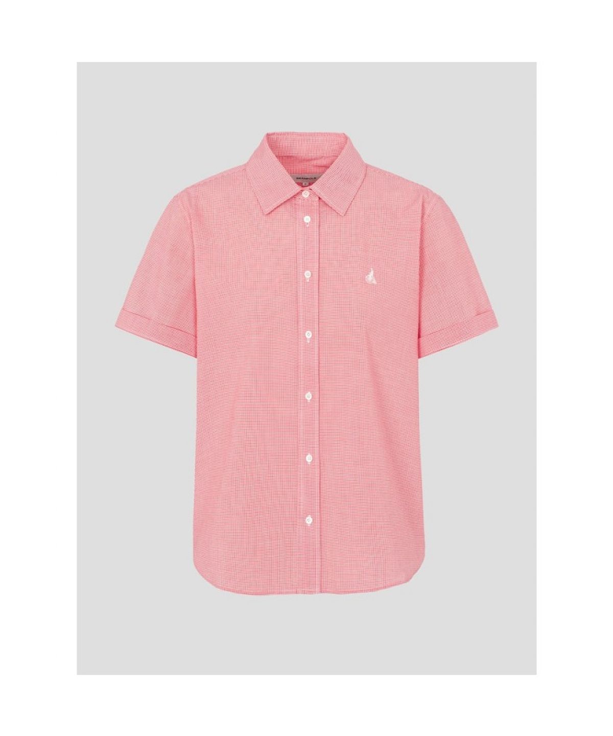 빈폴 레이디스(BEANPOLE LADIES) 서커 깅엄 체크 반소매 셔츠  레드