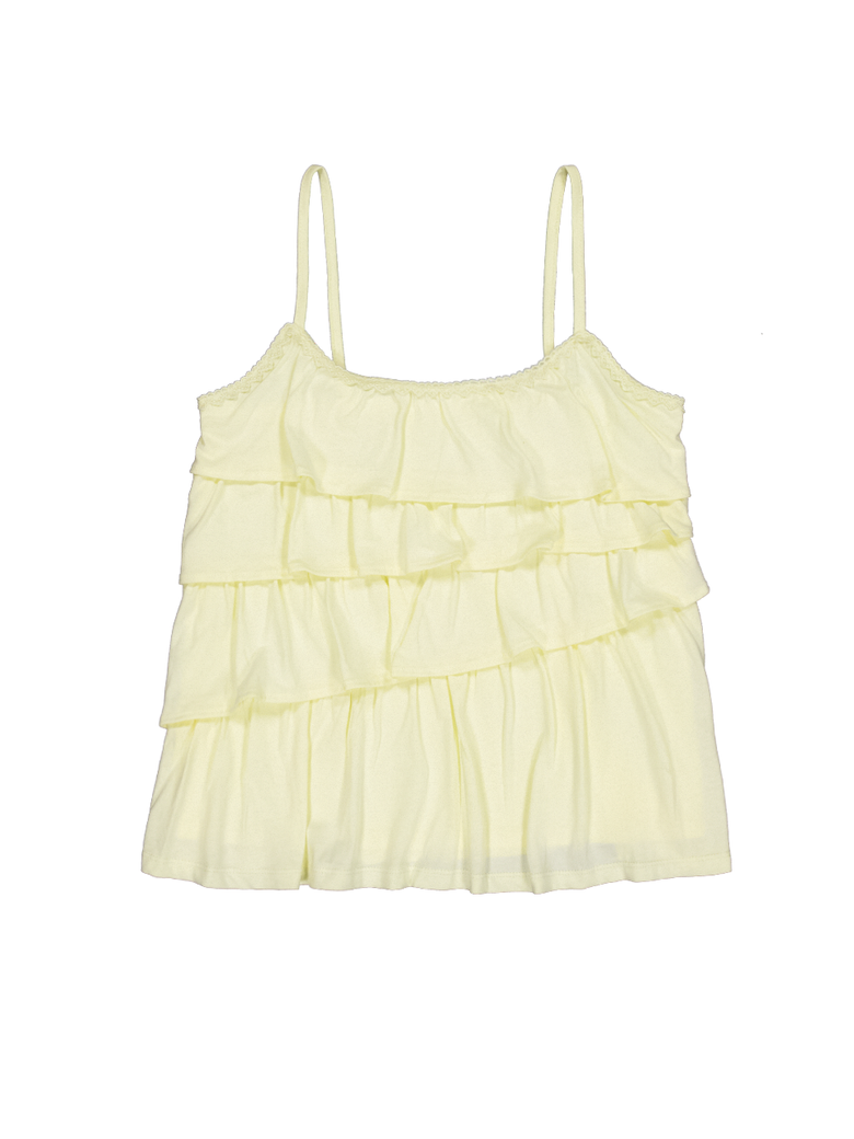 [2nd] Unbalanced Frill Cami Lemon