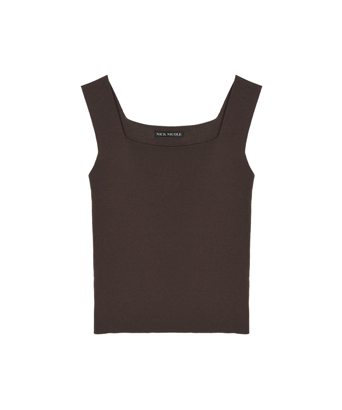 닉앤니콜(NICK&NICOLE) SQUARE NECK KNIT SLEEVELESS_BROWN