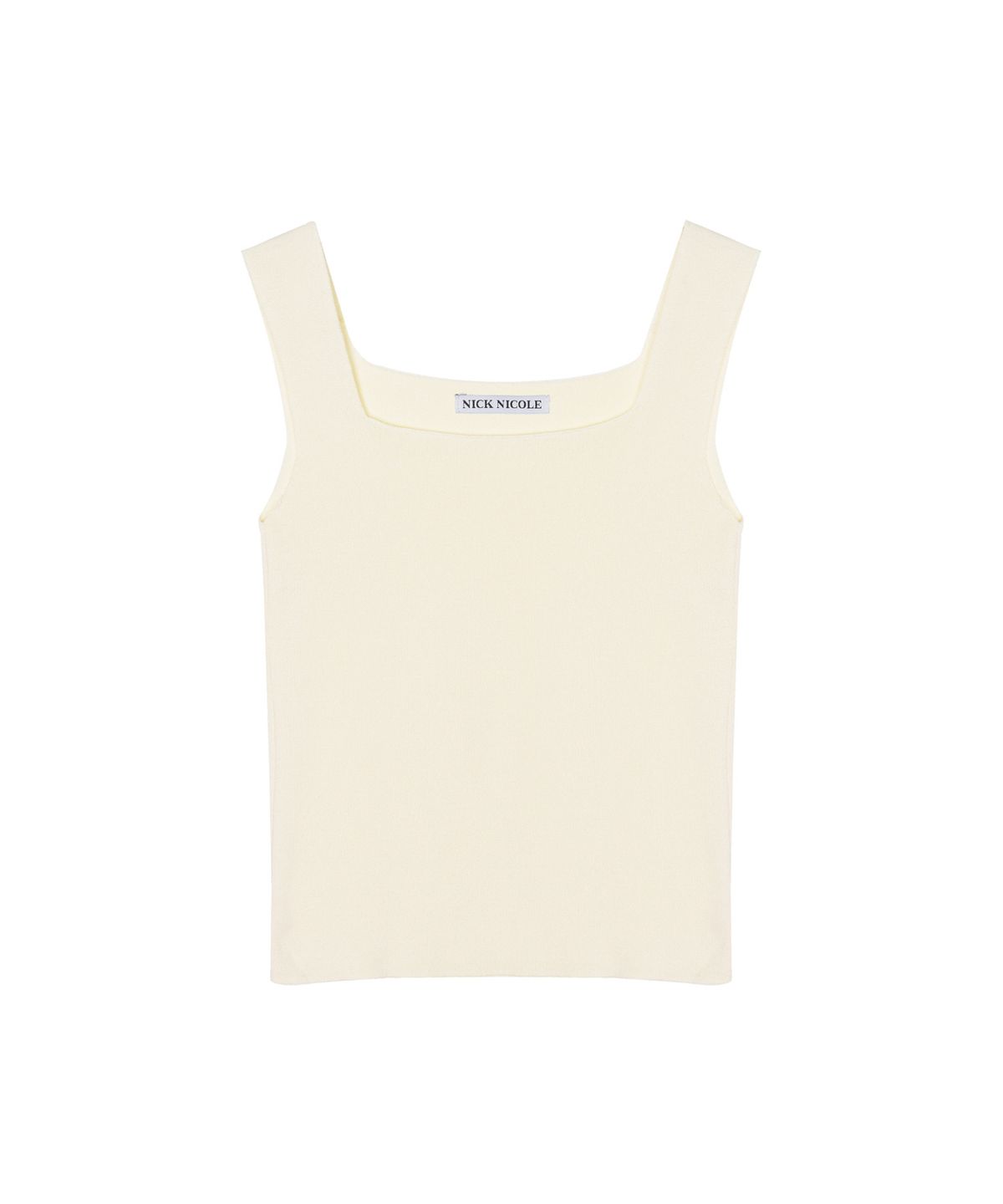 닉앤니콜(NICK&NICOLE) SQUARE NECK KNIT SLEEVELESS_CREAM