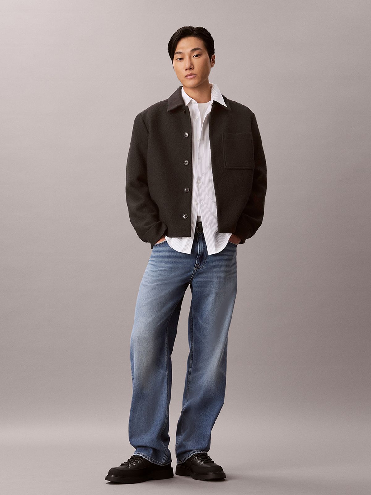 캘빈클라인 진(CALVIN KLEIN JEANS) 90S 스트레이트 핏 빈티지 데님 4RH938G X3D