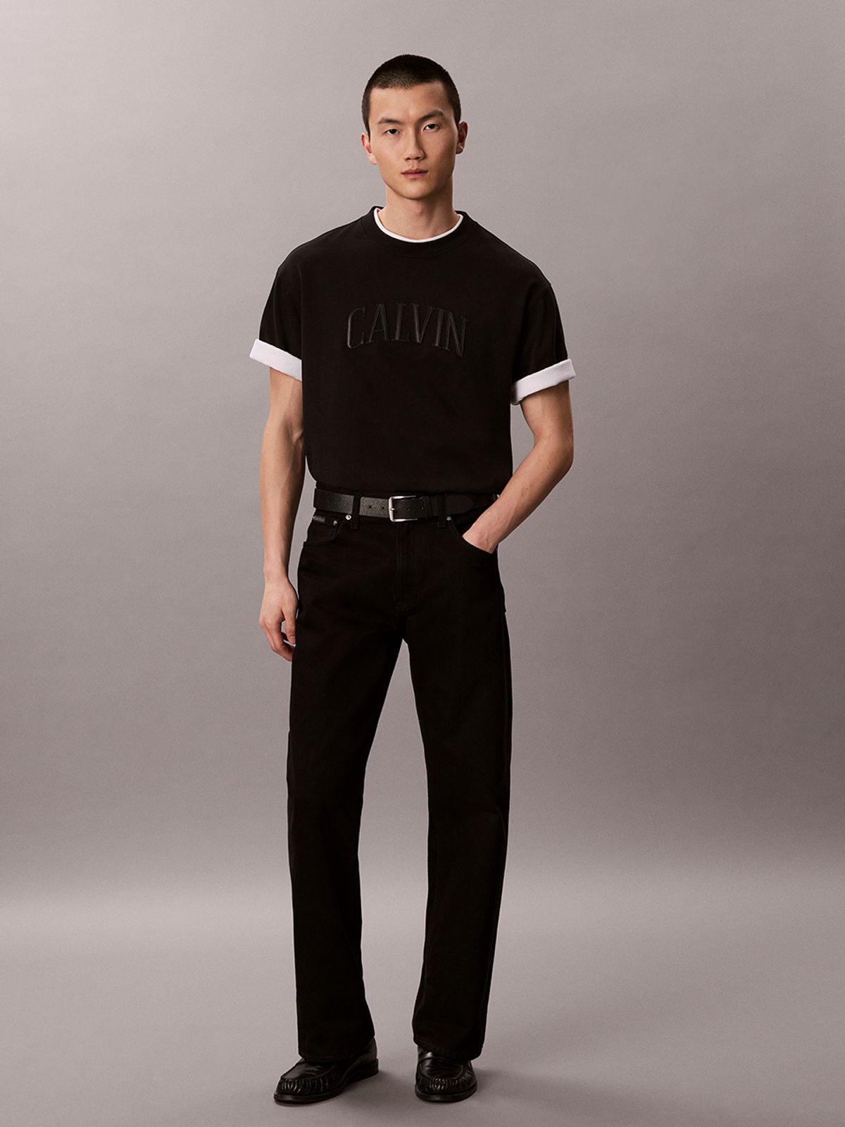 캘빈클라인 진(CALVIN KLEIN JEANS) 아치 로고 반팔 티셔츠 4RH811G UB1