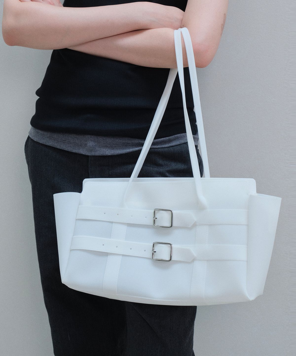 다이브인 우먼(DIVEIN WOMEN) JELLY BUCKLE BAG (WHITE)