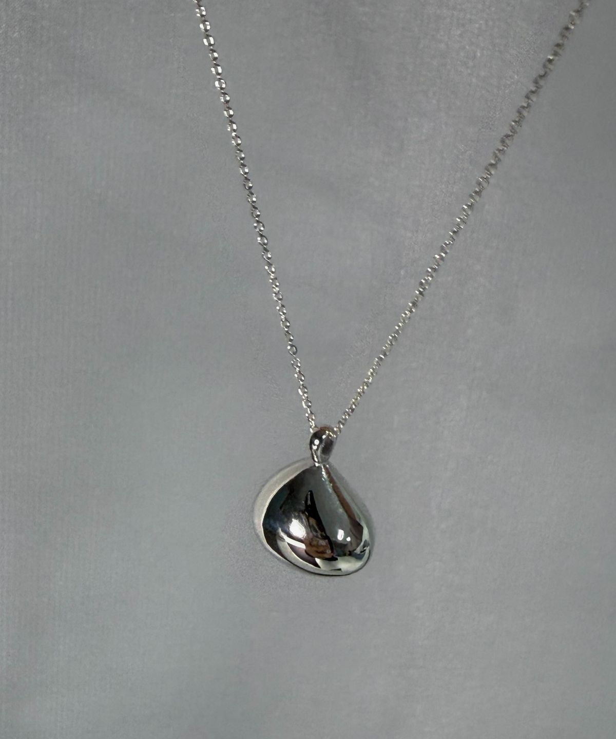 바라두(BARADU) 925 Basic lump long necklace