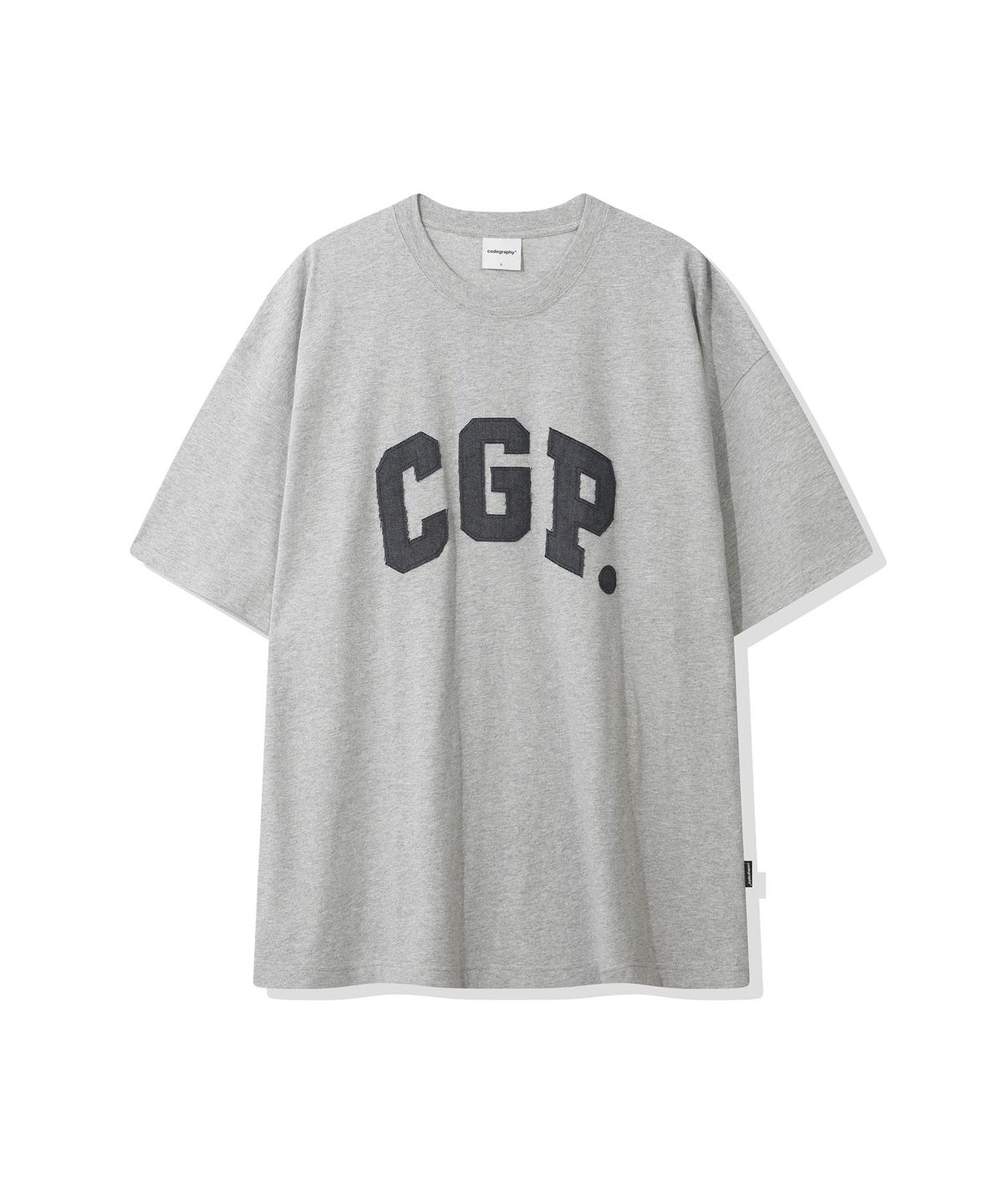코드그라피(CGP) CGP 아치 로고 엑스트라 오버핏 반소매 티셔츠-다크 그레이
