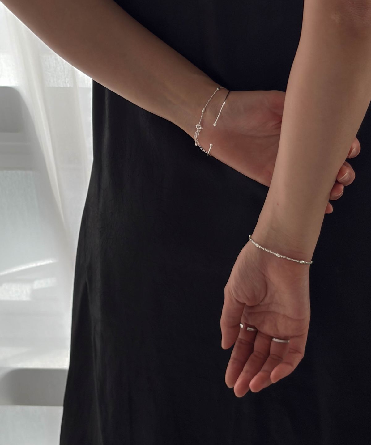 바라두(BARADU) 925 Particle silver beads bracelet