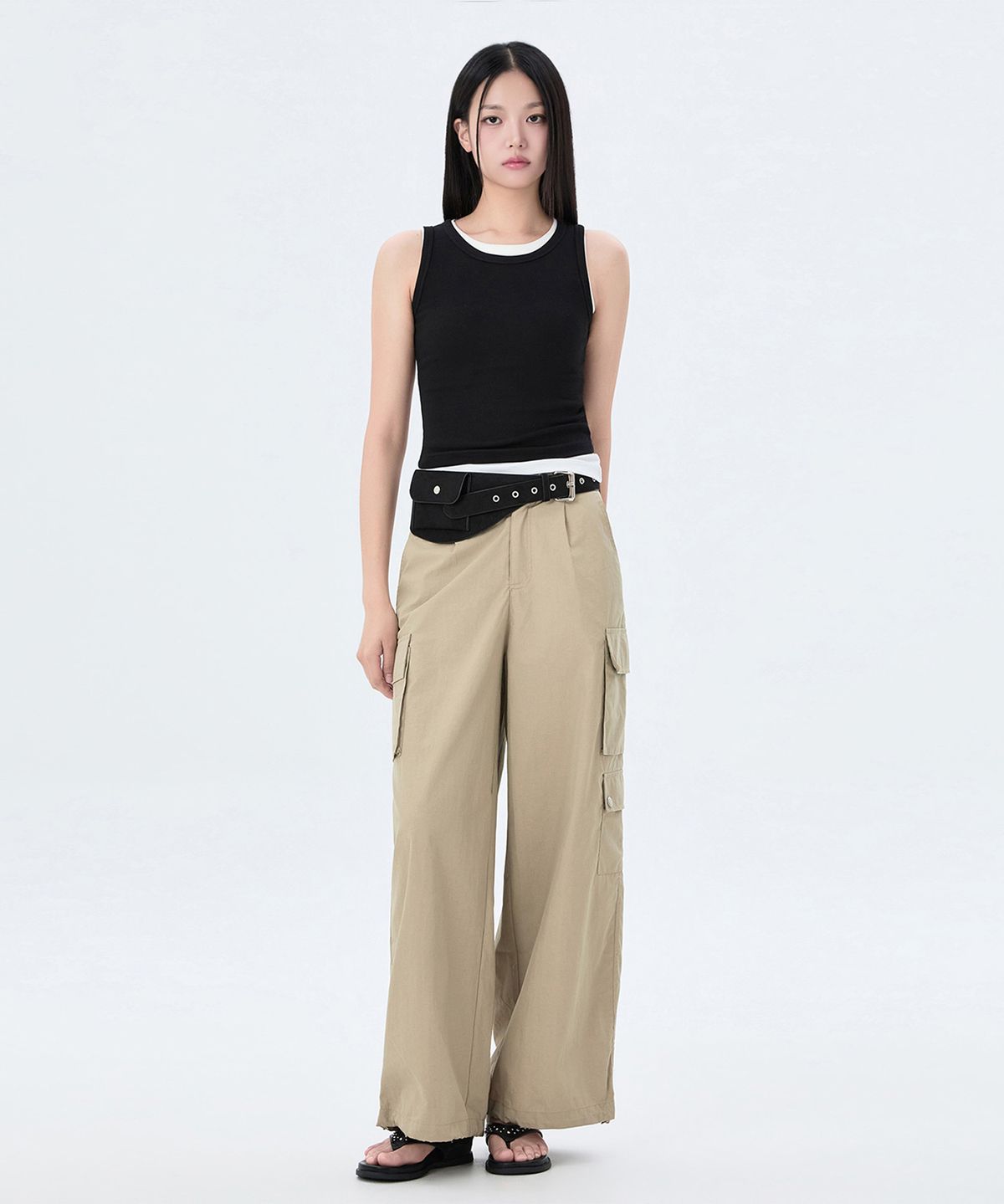 미쏘(MIXXO) 코튼 카고 팬츠_MIWTCG91TS