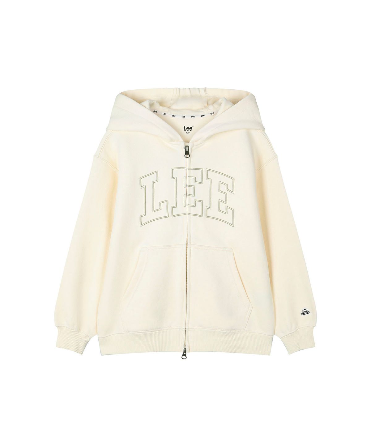 리 키즈(LEE KIDS) 컬리지 빅로고 후드집업 크림 LK2603HZ20CM