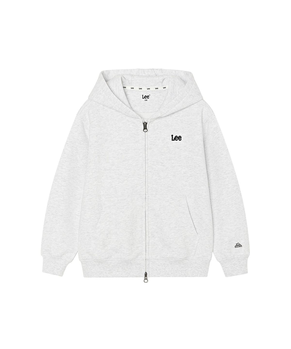 리 키즈(LEE KIDS) 스몰로고 후드집업 화이트멜란지 LK2603HZ01WM