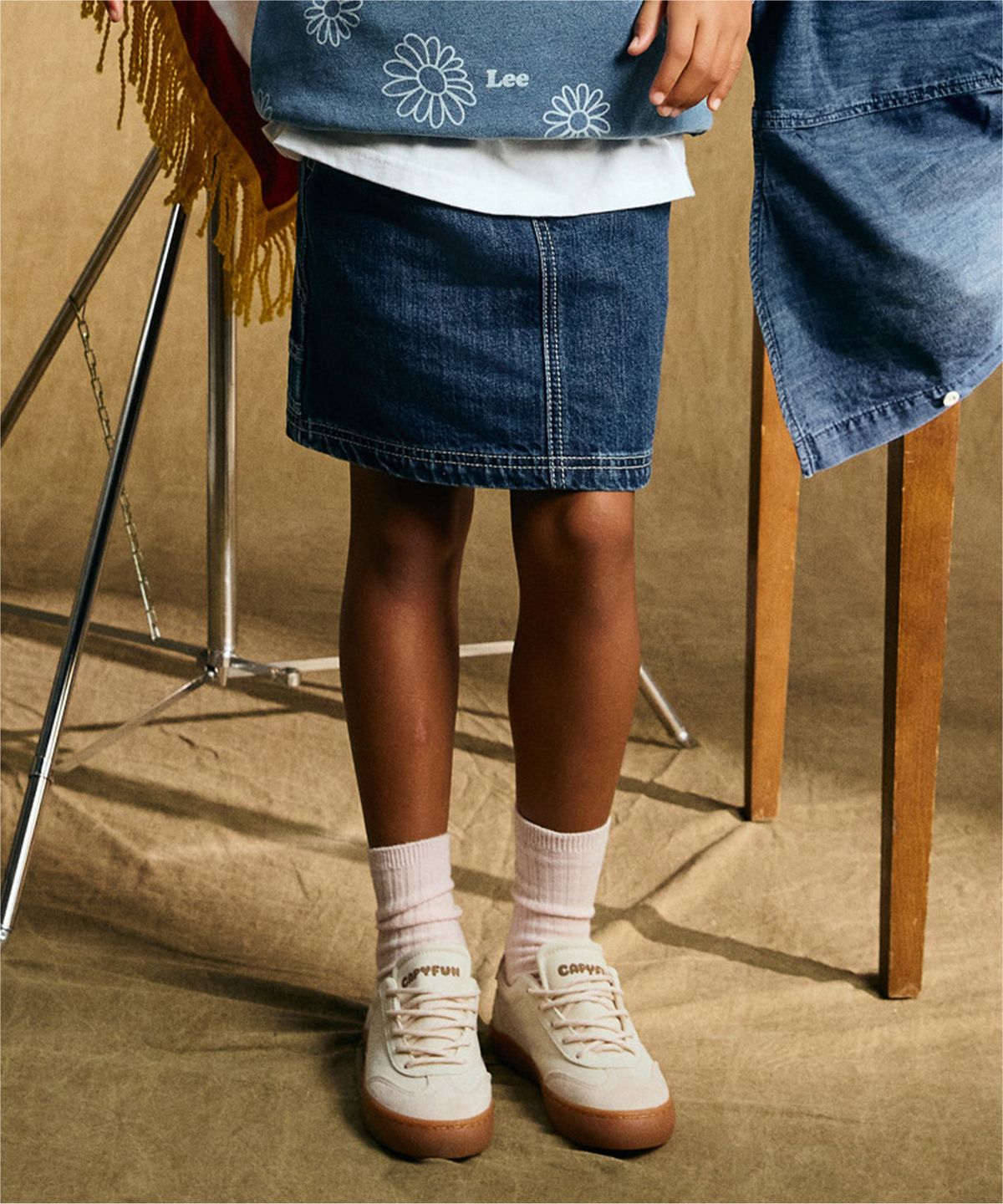 리 키즈(LEE KIDS) H라인 데님 스커트 인디고 LK2603SR70IN