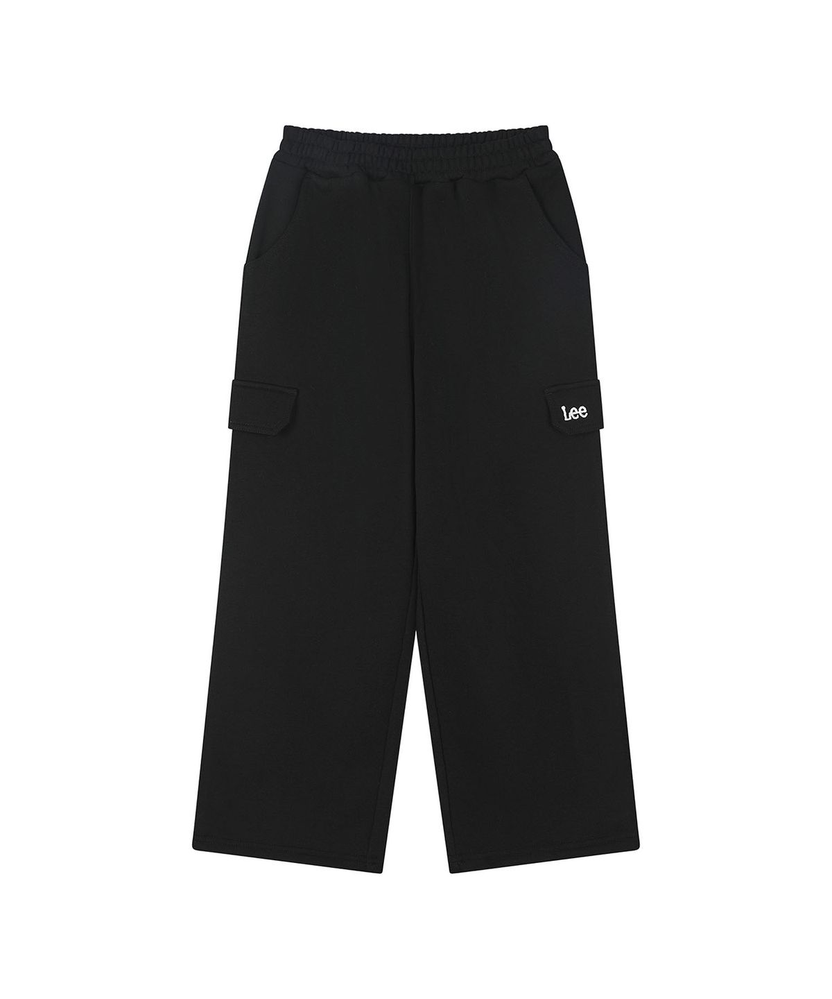 리 키즈(LEE KIDS) 카고 루즈 와이드 스트레이트 스웻 팬츠 블랙 LK2603JP10BK