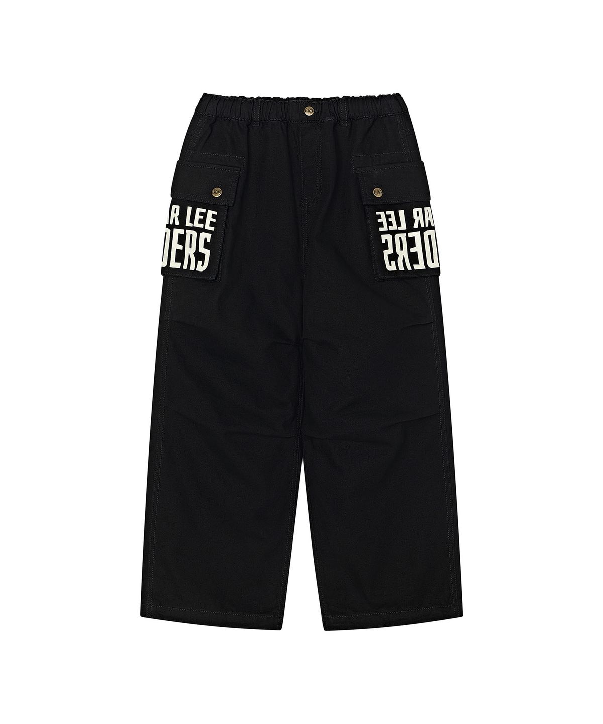 리 키즈(LEE KIDS) 타이포그래피 와이드 스트레이트 코튼 팬츠 블랙 LK2603CP31BK