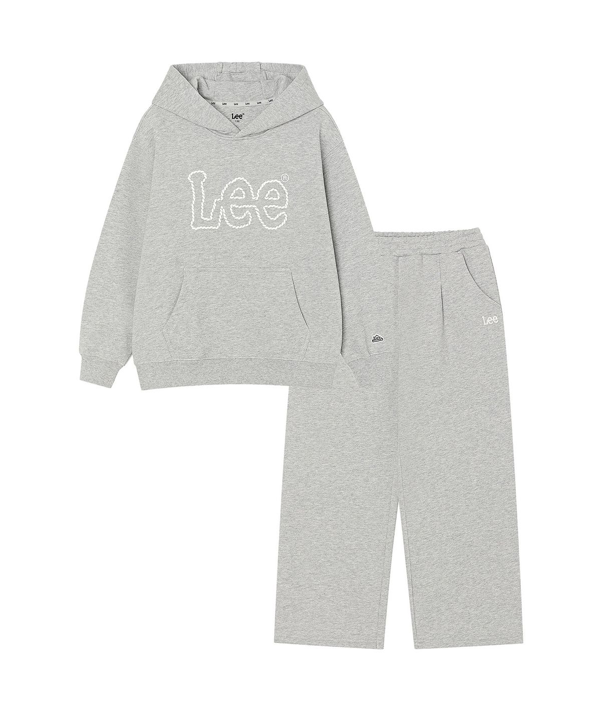 리 키즈(LEE KIDS) 로프 빅트위치 후디 셋업 멜란지그레이 LK2603SU51MG