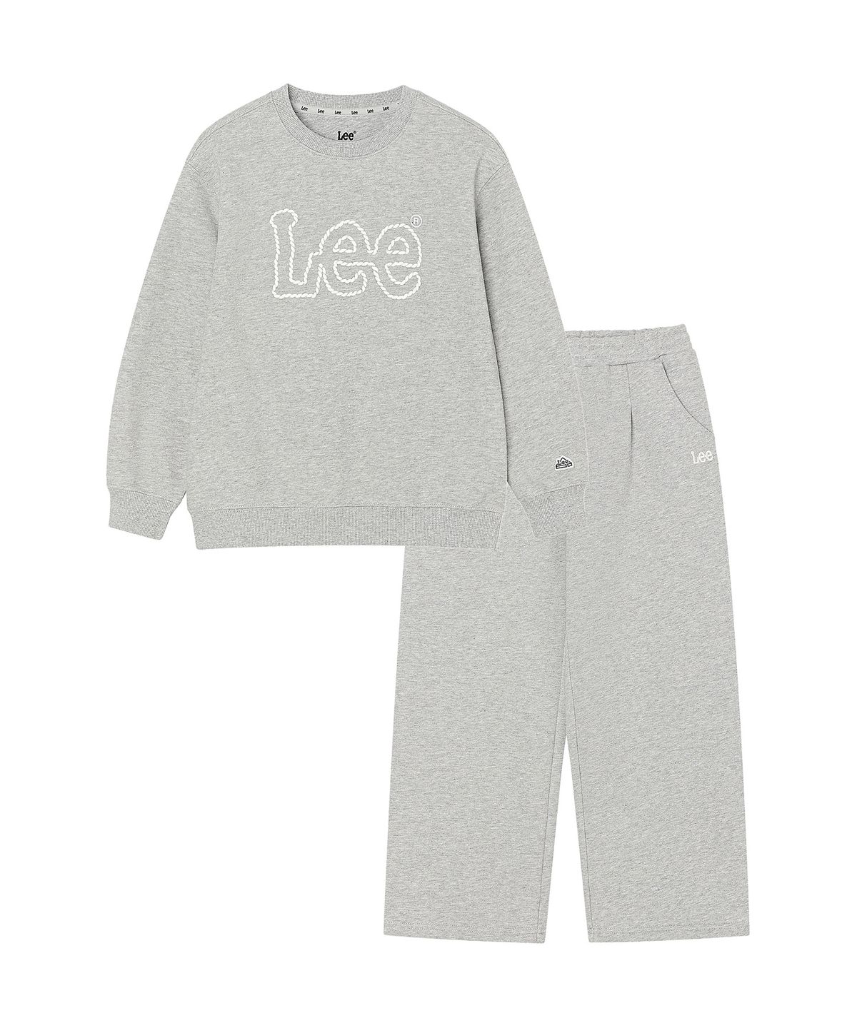리 키즈(LEE KIDS) 로프 빅트위치 스웻 셋업 멜란지그레이 LK2603SU50MG