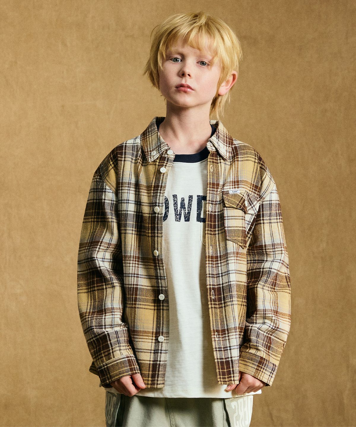 리 키즈(LEE KIDS) 체크셔츠 브라운 LK2603SH03BR