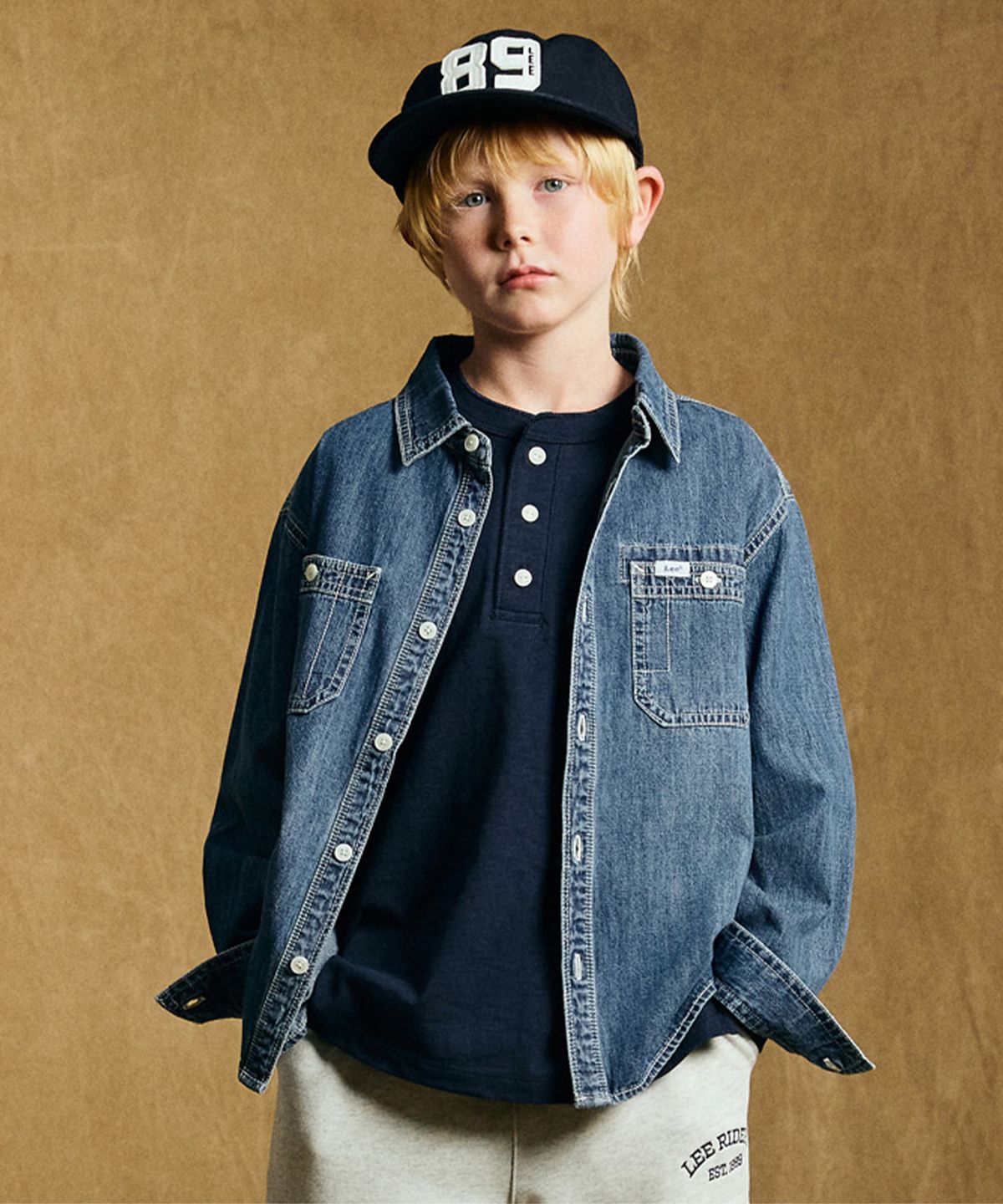 리 키즈(LEE KIDS) 데님 셔츠 인디고 LK2603SH02IN