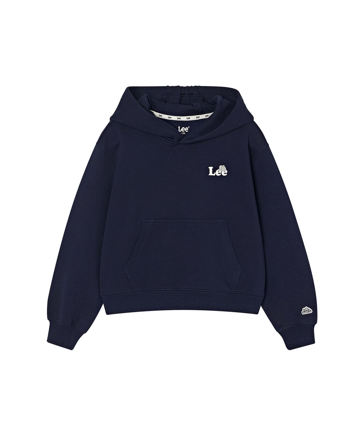 리 키즈(LEE KIDS) 데이지 아트웍 크롭 후디 네이비 LK2603HD70NA