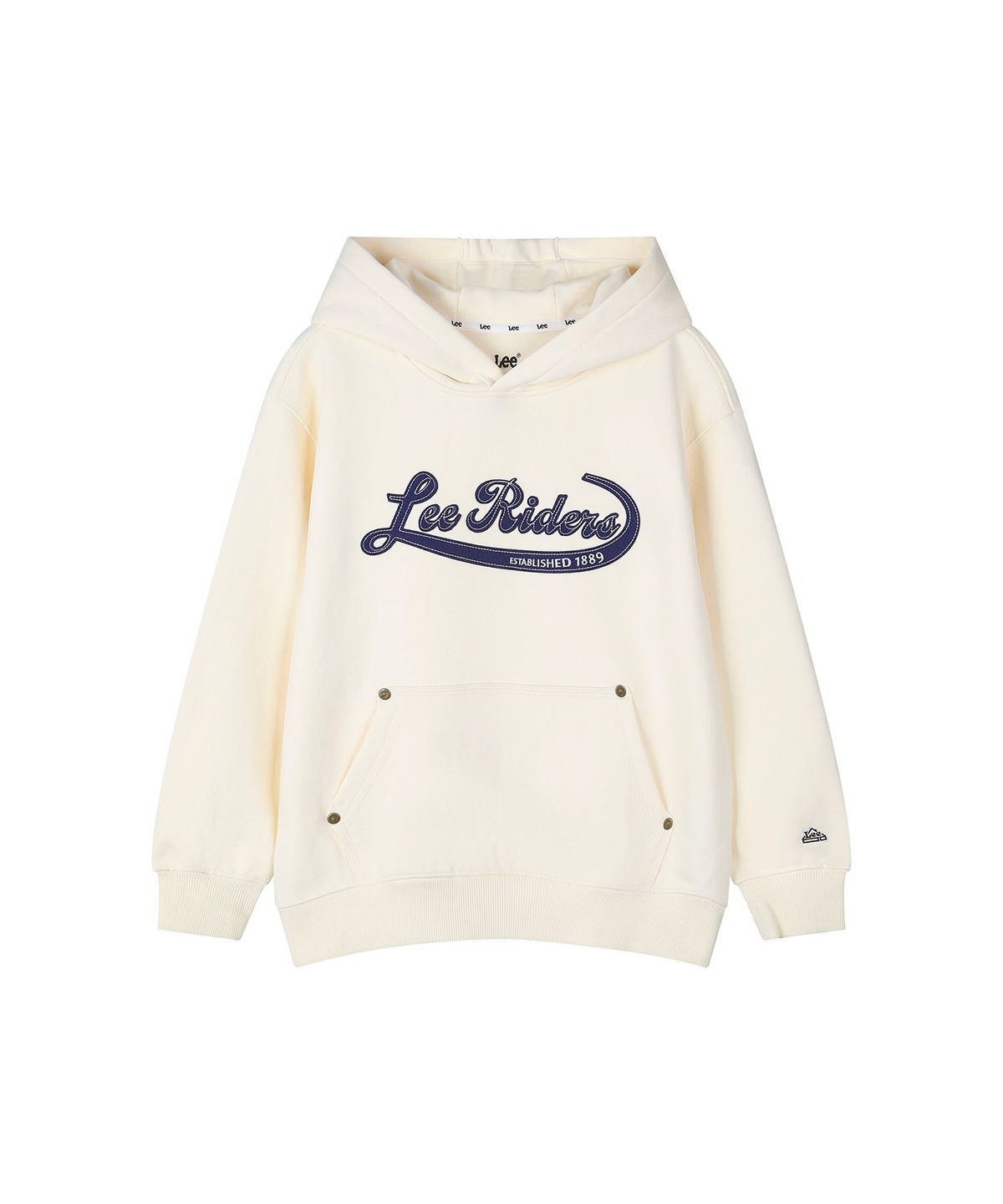 리 키즈(LEE KIDS) 아플리케 로고 포인트 후디 크림 LK2603HD03CM