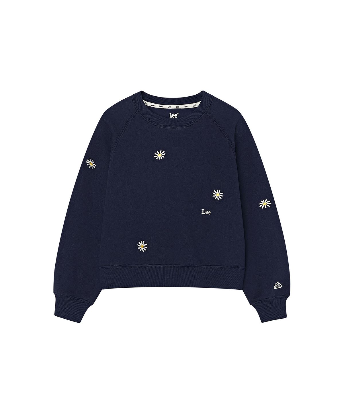 리 키즈(LEE KIDS) 데이지 자수 크롭 스웻셔츠 네이비 LK2603CR70NA