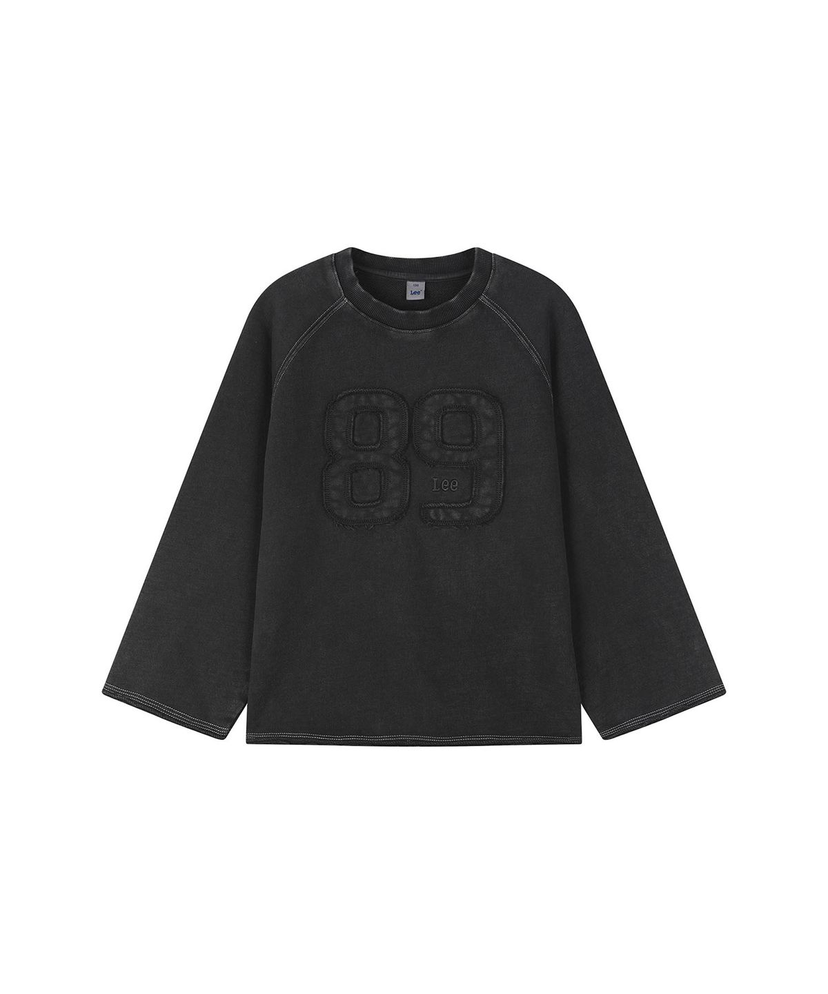 리 키즈(LEE KIDS) 라글란 피그먼트 백프린트 스웻셔츠 차콜 LK2603CR17CH