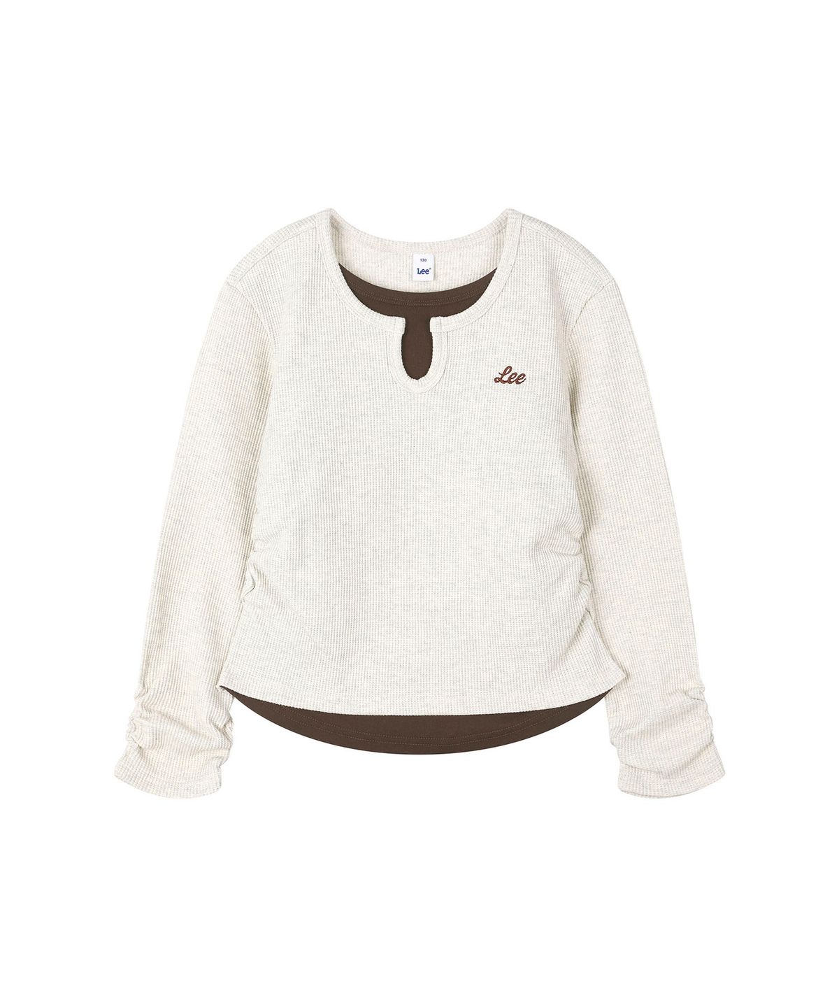 리 키즈(LEE KIDS) 레이어드 셔링 티셔츠 오트밀 LK2603LT70OT