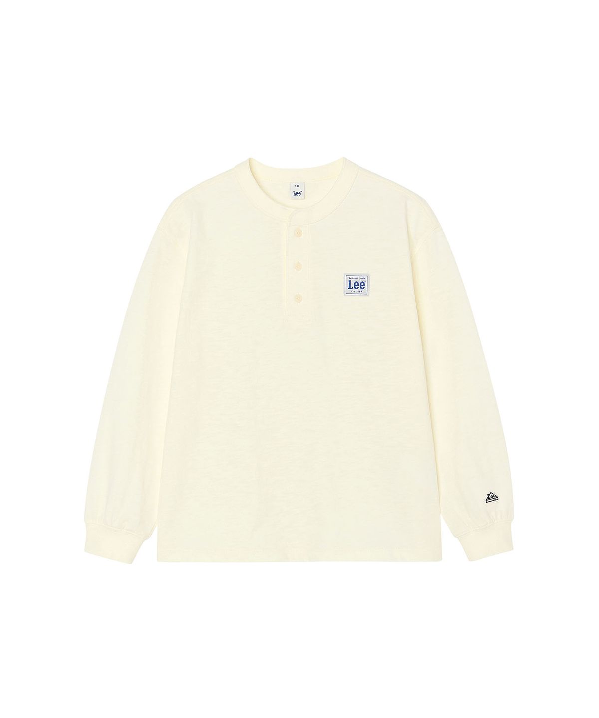 리 키즈(LEE KIDS) 빈티지 로고라벨 헨리넥 긴팔티셔츠 아이보리 LK2603LT14IV