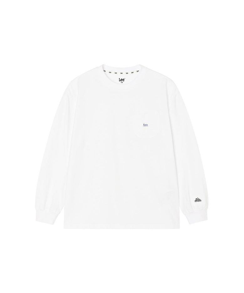 스몰트위치 포켓 포인트 긴팔티셔츠 화이트 LK2603LT08WH