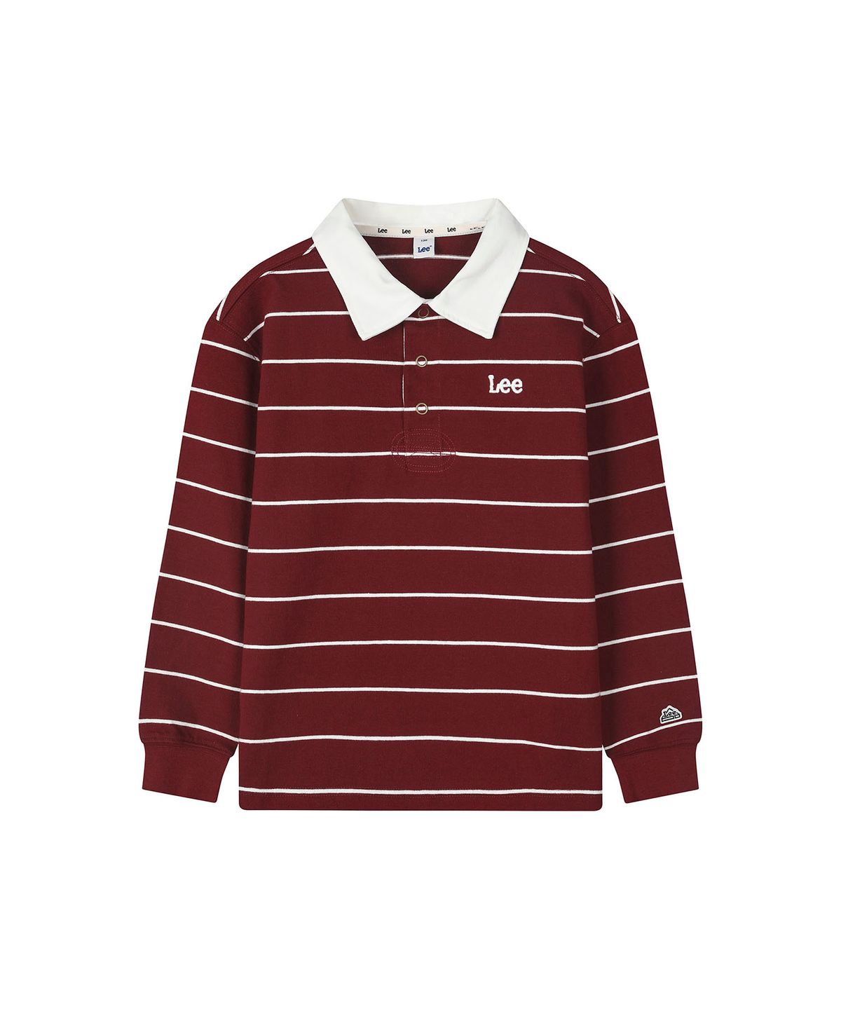 리 키즈(LEE KIDS) 럭비 스트라이프 티셔츠 버건디 LK2603LT05BU