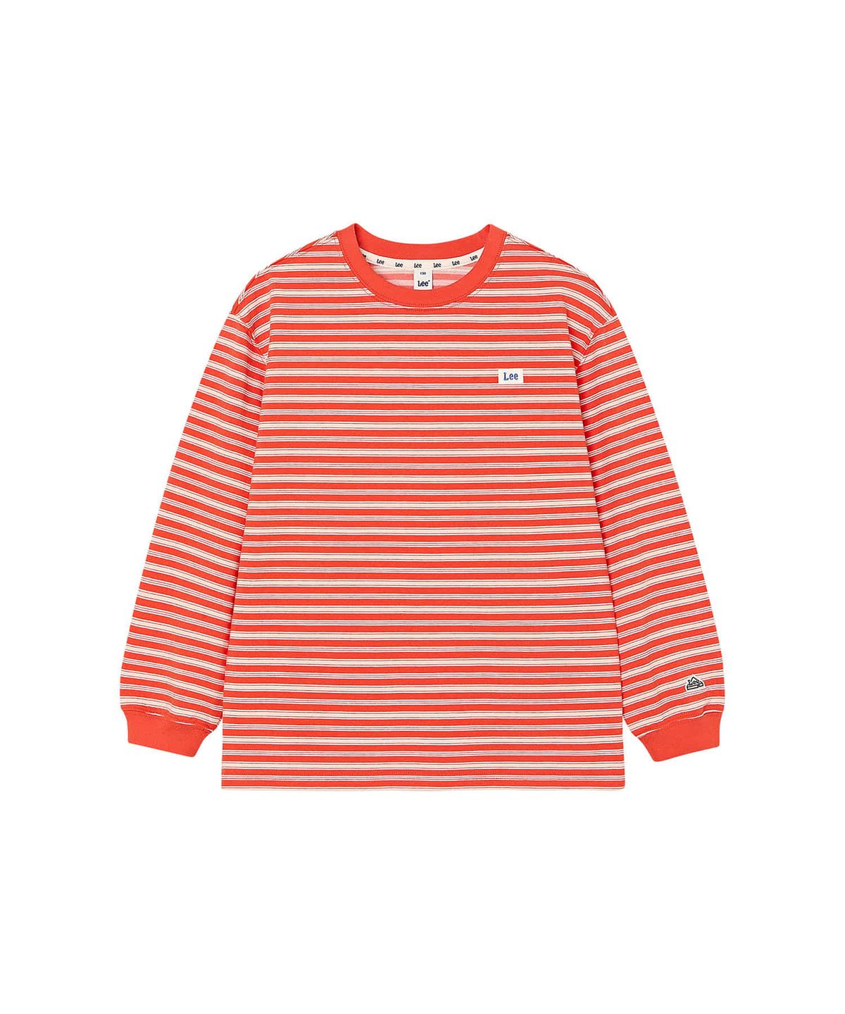 리 키즈(LEE KIDS) 잔스트라이프 긴팔티셔츠 오렌지 LK2603LT04OG