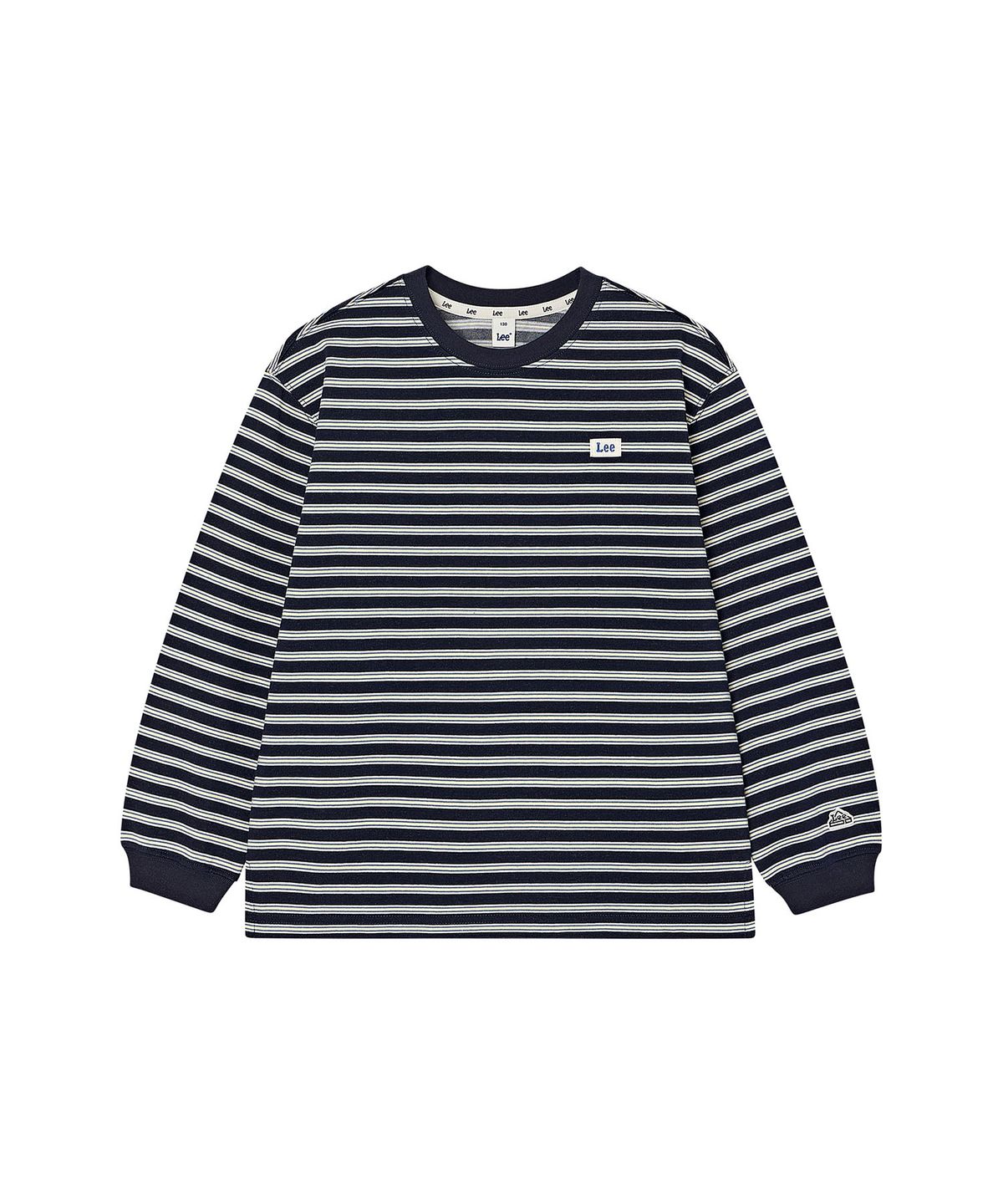 리 키즈(LEE KIDS) 잔스트라이프 긴팔티셔츠 네이비 LK2603LT03NA