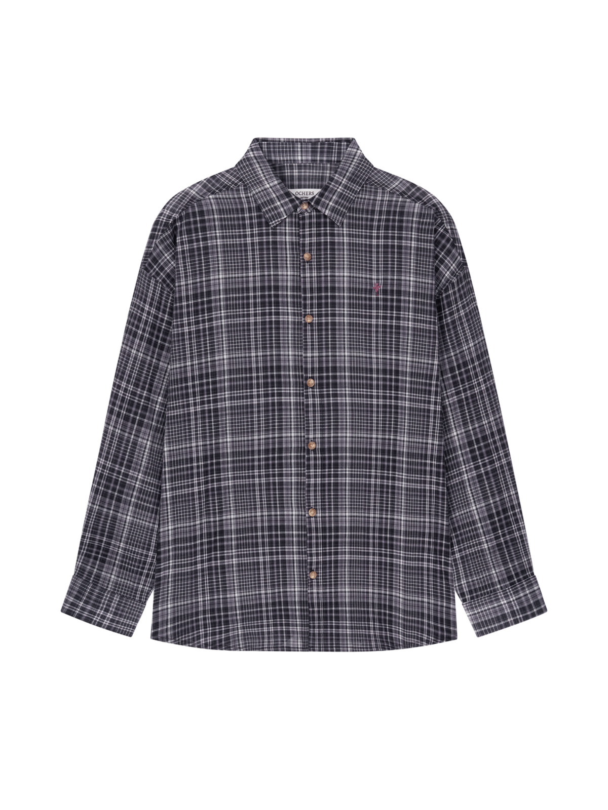 오커스(OCHERS) 체크셔츠 No.0004 Coal Black