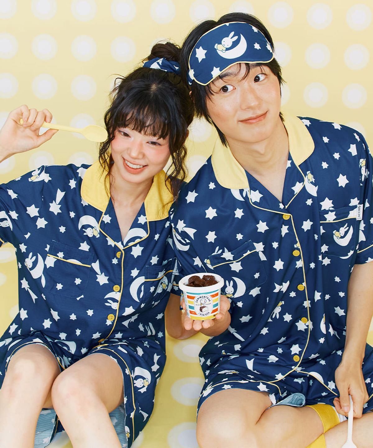 주디앤(JUDYN) [2PACK] 미피 문나잇 클린핏 반팔 잠옷 세트