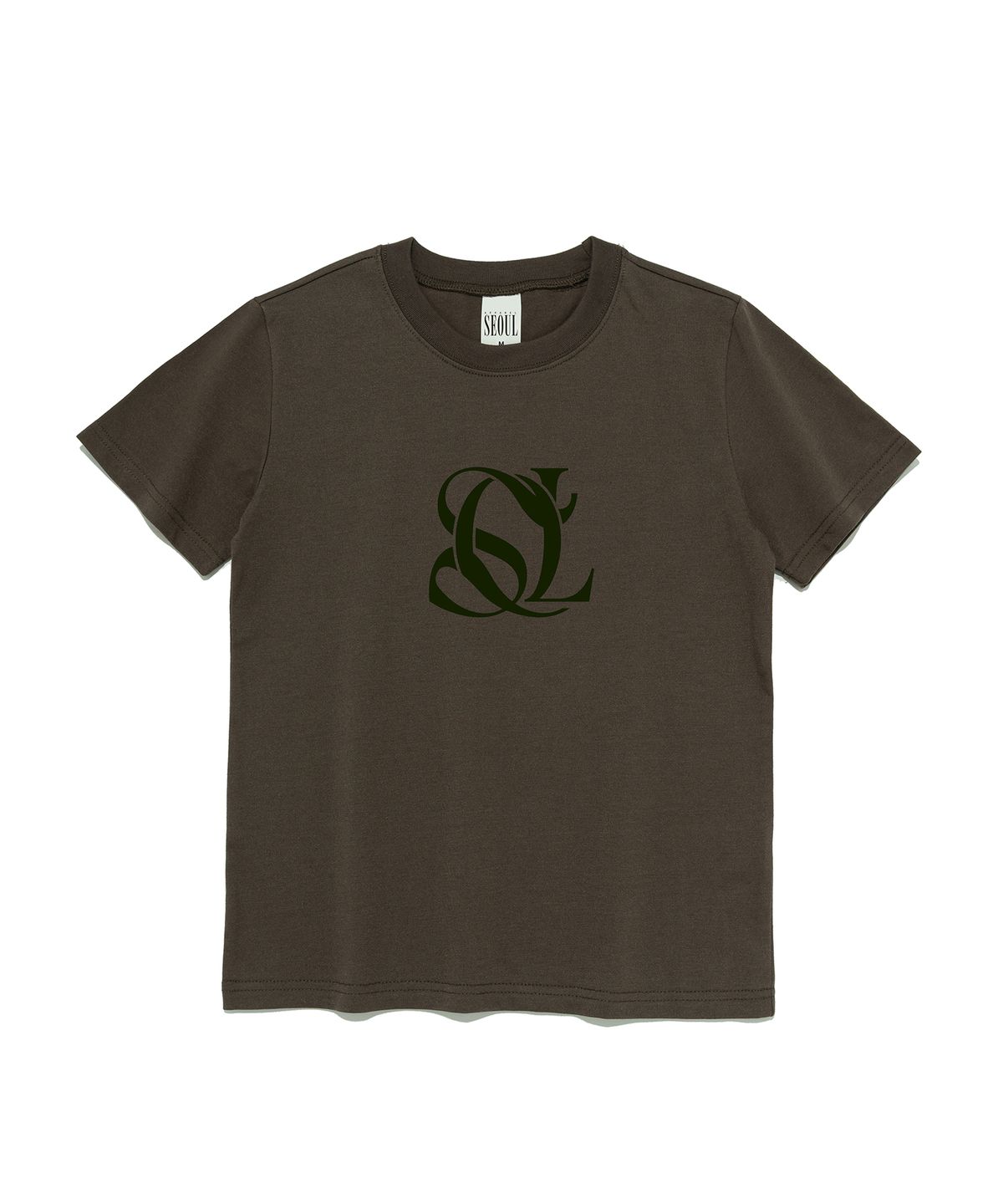 서울어패럴(SEOUL APPAREL) SOL 심볼 로고 우먼반팔 티셔츠 (카키)