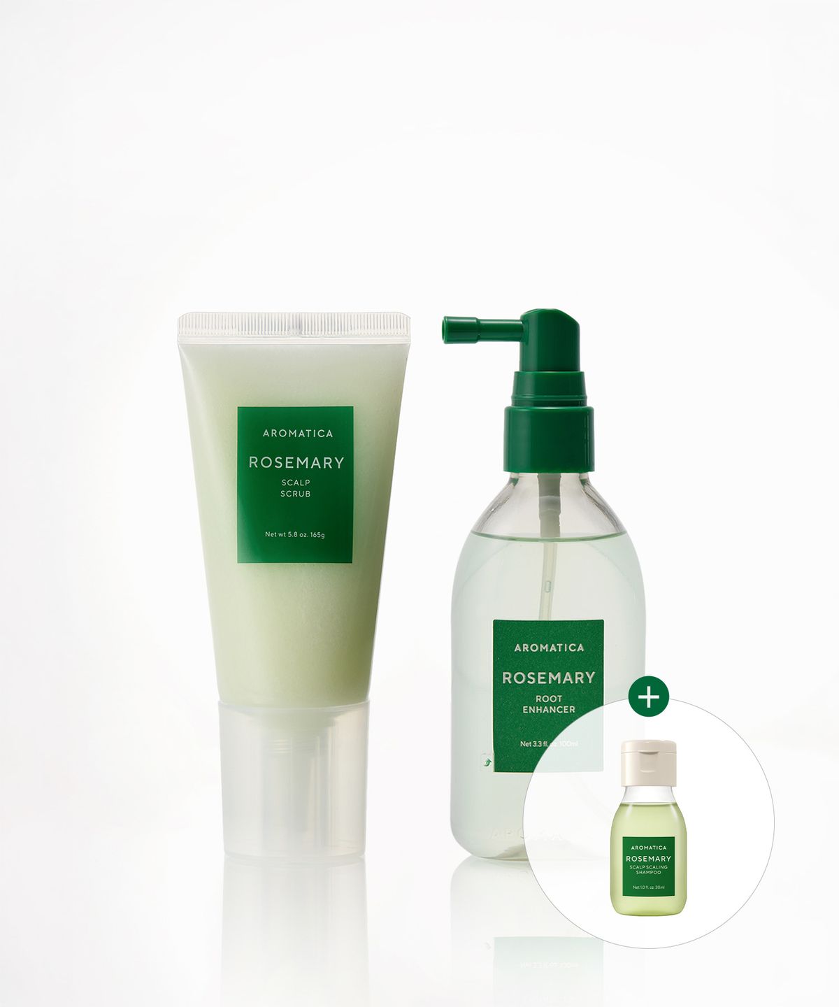 아로마티카(AROMATICA) [두피케어세트] 로즈마리 스크럽+루트인핸서 SET (여행용 샴푸 증정)