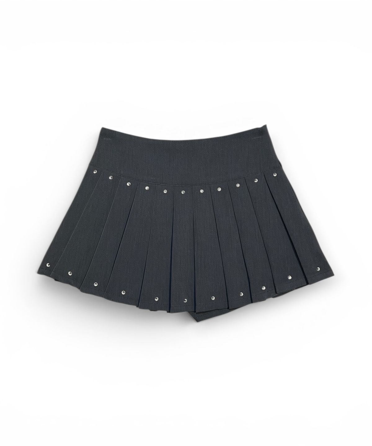 본슬리피(BORN SLIPPY) Essential Crystal Stud Pleated Skort (Gray)