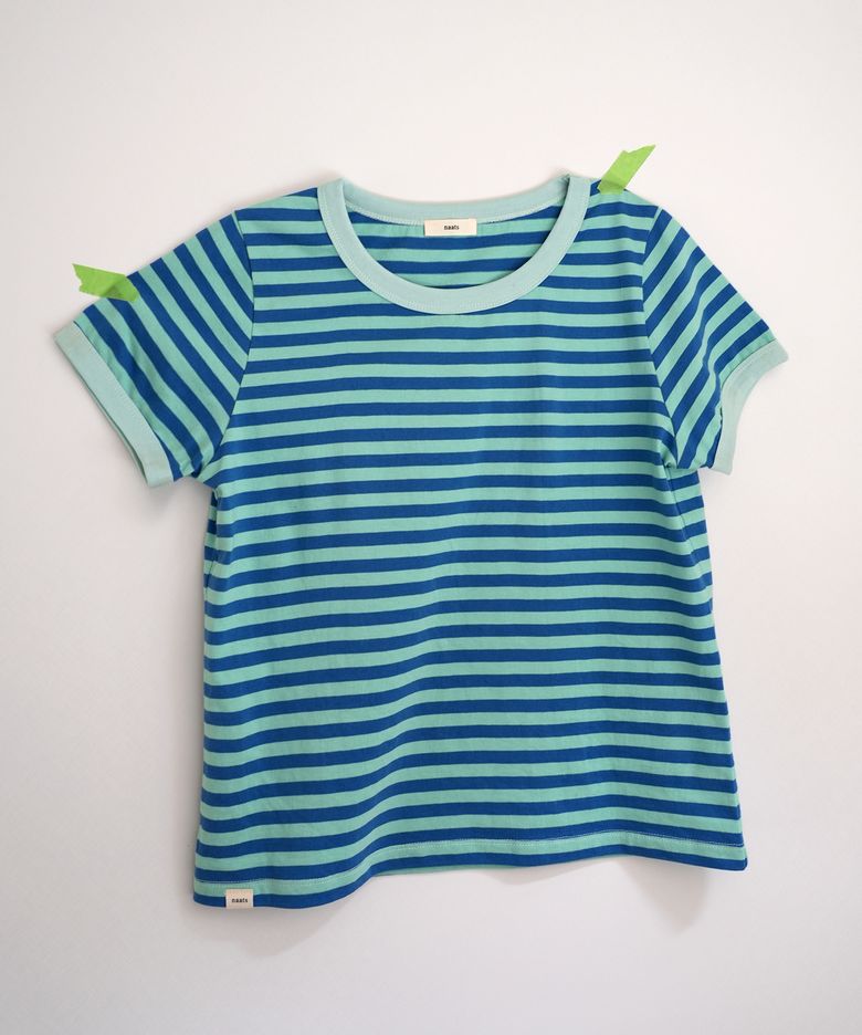 Stripe ringer t-shirt, multi mint