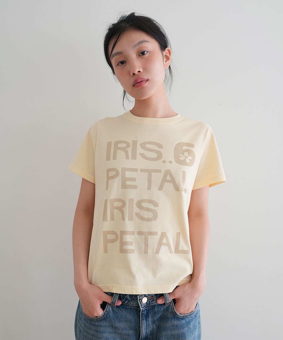 나츠(NAATS) Iris petal t-shirt, yellow