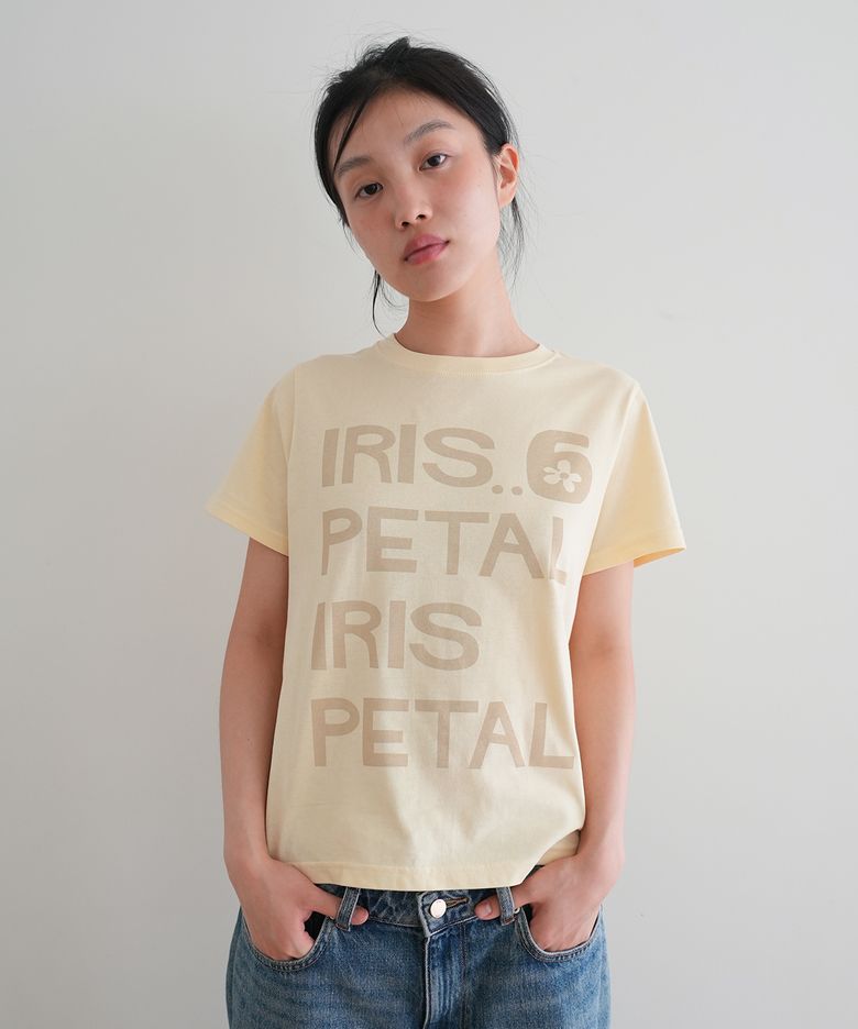 Iris petal t-shirt, yellow