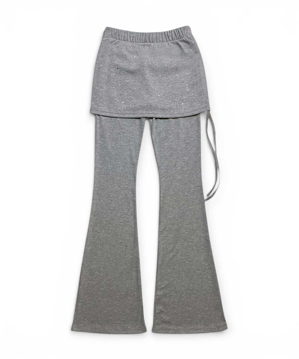 본슬리피(BORN SLIPPY) Crystal Dust Layered Flare Skort Pants (Moon Ash)