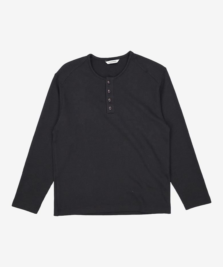 에센셜 헨리넥 롱슬리브 블랙 IETS5F504BK M