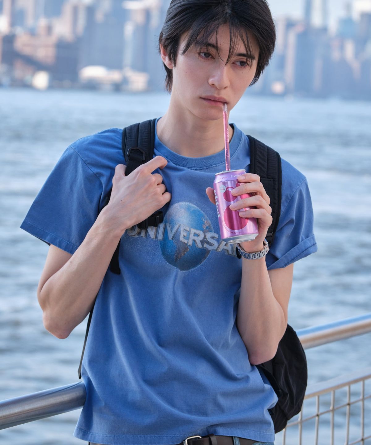 로우클래식(LOW CLASSIC) UNIVERSAL WASHED BASIC TEE_BLUE [LC262TS85BL]
