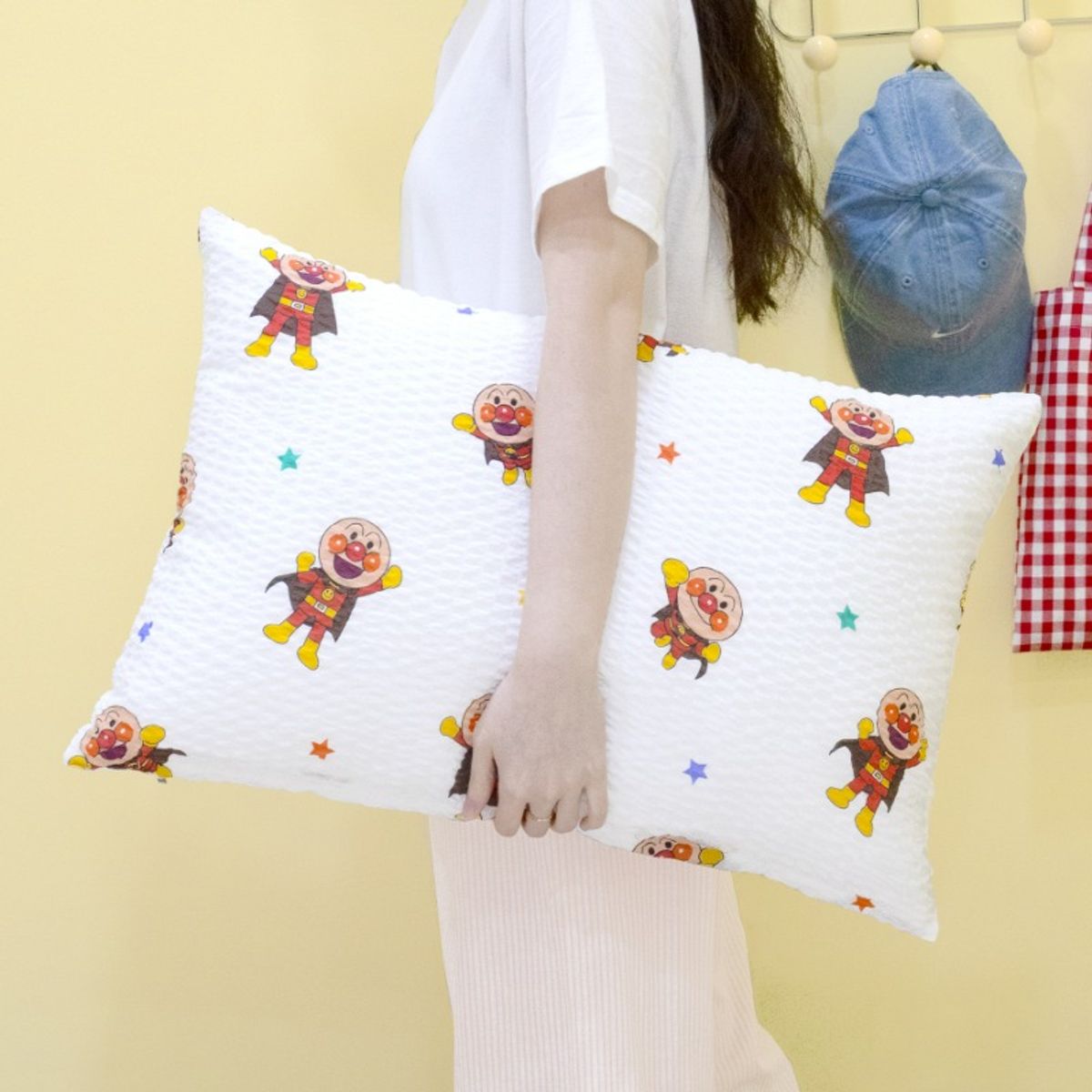 나라홈데코(NARAHOMEDECO) 호빵맨 뱀부시어서커베개커버 베이직