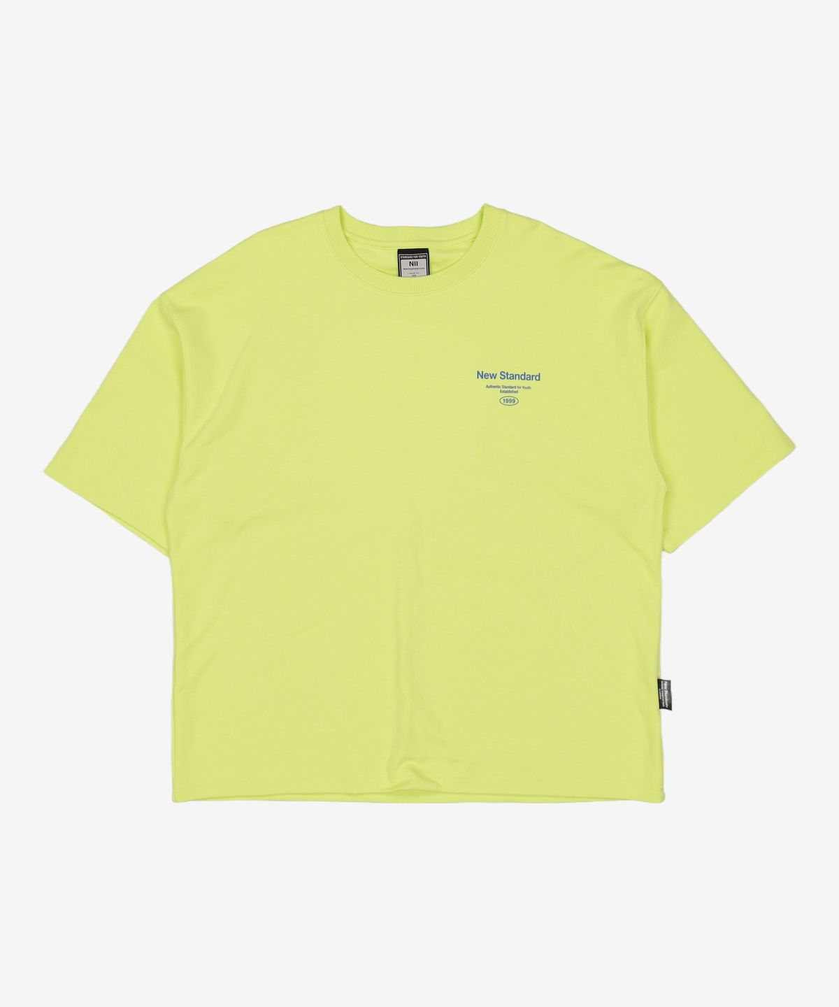 니(NII) 공용 뒷판 오버핏 티셔츠_LIGHT GREEN 105